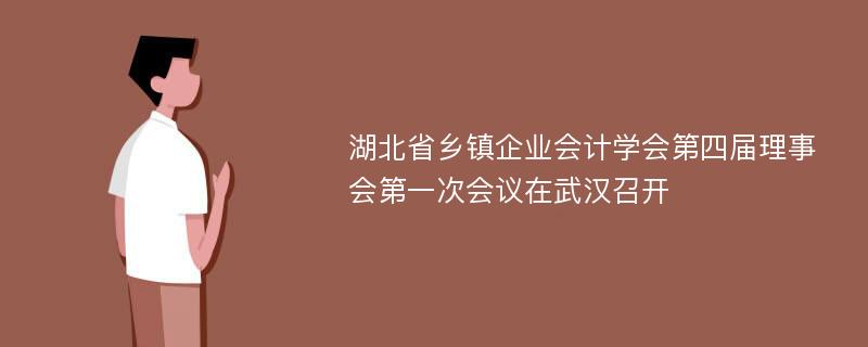 湖北省乡镇企业会计学会第四届理事会第一次会议在武汉召开