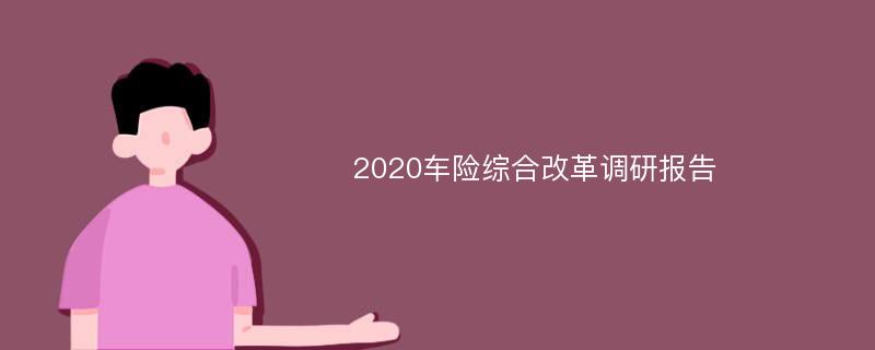 2020车险综合改革调研报告